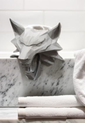 Home decor - 3D Printed Wolf Head Towel Holder Decorative Items Show Pieces for Home Decor Stylish Living Room - Celestial Crafts