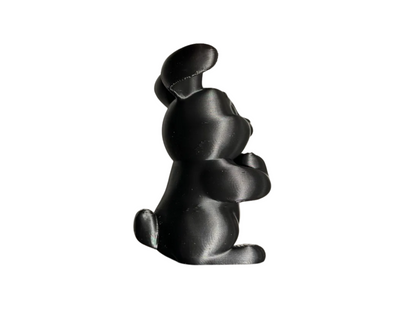 Black Bunny Making Heart Shape
