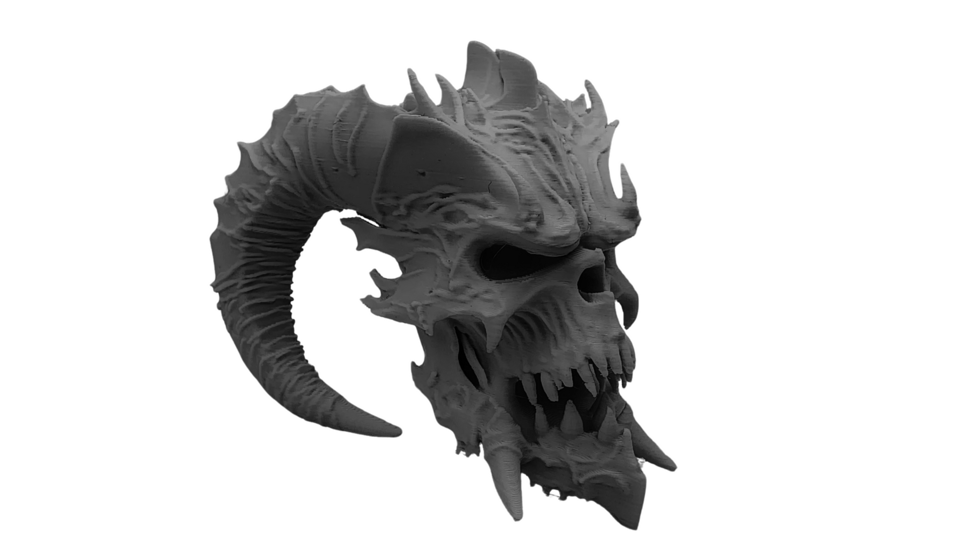 Big Horn Demon Skull