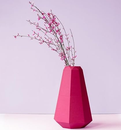 Home decor - : Low Poly Flower Vase - Modern Geometric Home Decor (No Flowers) - Celestial Crafts