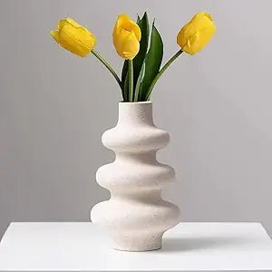 Springtime Sunshine: A Burst of Joy in a White Vase (No Flowers) - Celestial Crafts