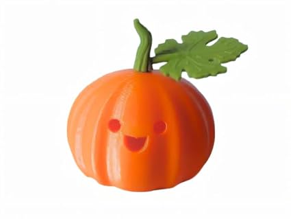 Adorable & Cute Halloween Pumpkin: Charming 3D Printed Decor Accent - Celestial Crafts