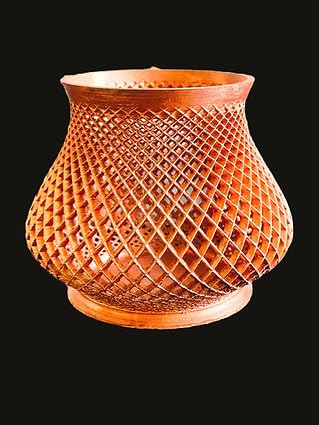 Versatile Elegance: Multipurpose Netted Round Container (gold) - Celestial Crafts