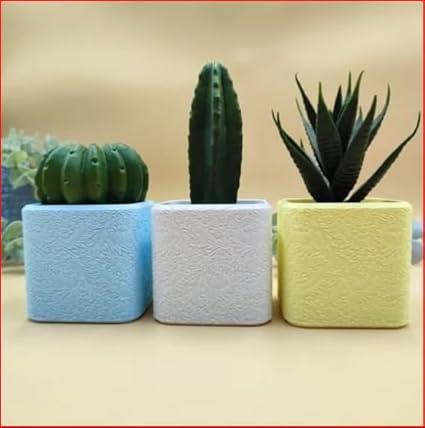 Cube Floral Planter Set of 3 (No Flowers) - Celestial Crafts