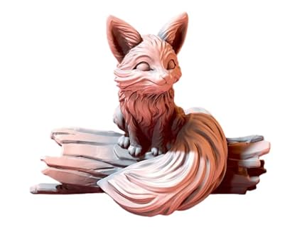 Home decor - 3D Printed Fox Sitting on the Wood,Statue printed statue Sitting on the Wood Statue for Kids Toys for Home Decor - Celestial Crafts