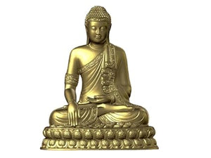 Golden Serenity: Exquisite Gold - Plated Buddha Statue - Celestial Crafts