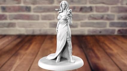 Elegant Monochrome Sculpture of a Lady in Graceful Pose - Celestial Crafts
