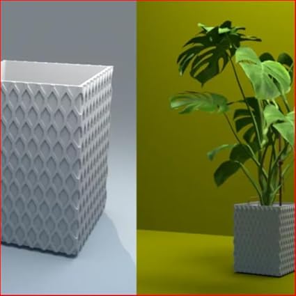 Home decor - Industrial Monstera Pot: Contemporary Greenery Display Pots for Home Decoration | Indoor Pots for Living Room | Decorative Pots for Indoor Plants (No Flowers) - Celestial Crafts