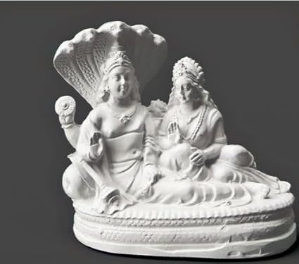 Vishnu & Lakshmi resting on the Divine Snake Sesha - Celestial Crafts