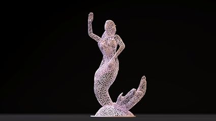 Home decor - Mermaid Voronoi - Unique Ocean - Inspired Home Decor Accent (White) - Celestial Crafts