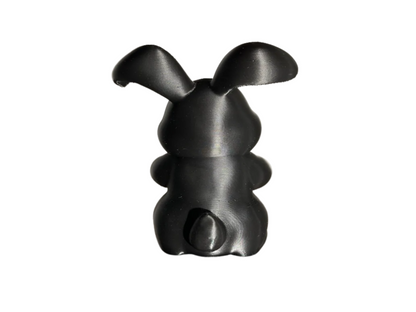 Black Bunny Making Heart Shape