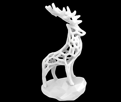 Elegant White Geometric Deer Sculpture - Ideal for Decorating Any Space Needing an Elegant Touch. - Celestial Crafts