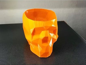 Low Poly Skull Vase Mode (No Flowers) - Celestial Crafts