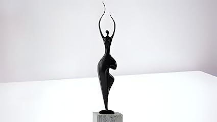 Celestial Craft Contemporary Elegance: Black Modern Sculpture - Versatile Home and Office Decor Accent - Celestial Crafts