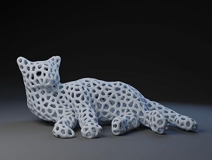 Home decor - Â?Geometric Grace: 3D - Printed Leopard ArtÂ? - Artistic Home Decor (White) - Celestial Crafts