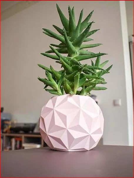 Stylish Indoor Plant Pot: Geodesic Beauty at Home (No Flowers) - Celestial Crafts