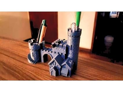 Castle Gate Pencil Holder (blue) - Celestial Crafts