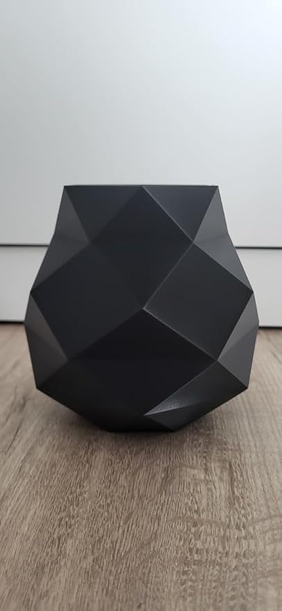 Geometric Planter, Black (No Flowers) - Celestial Crafts