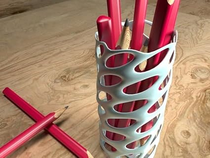 Voronoi Vase Decor Piece: Modern Artistry in White, Black, Grey, and Yellow (No Flowers) - Celestial Crafts