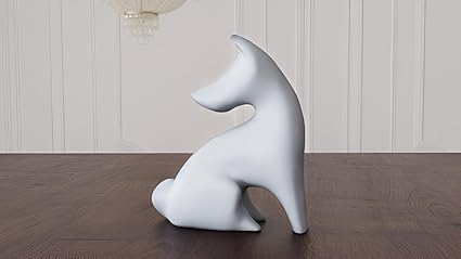 Sophisticated Modern Abstract Dog Sculpture - Celestial Crafts