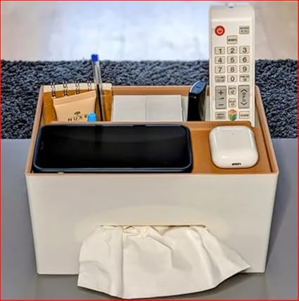 Desktop Organiser with Tissue Box: Tidy Up Your Workspace in Style - Celestial Crafts