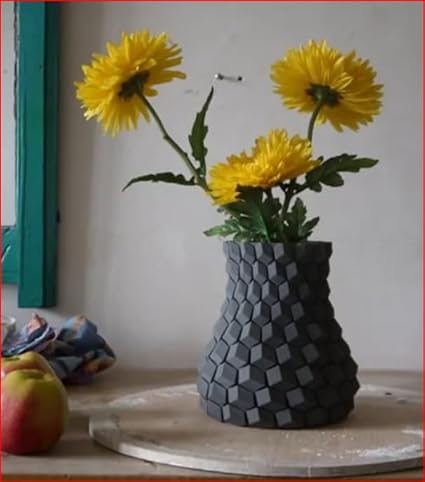 Curved Honeycomb Vase (No Flowers) - Celestial Crafts