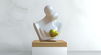 Home decor - Couple in Love Romantic Home Decor Sculpture (White) - Celestial Crafts