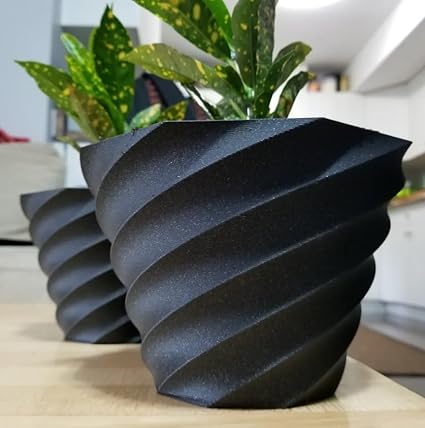 9 - Sided Twisted Planter: A Mesmerizing Geometric Marvel for Your Greenery (No Flowers) - Celestial Crafts