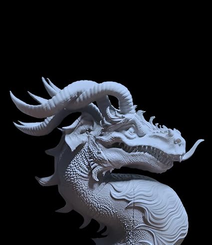 Showpiece - The Dragon's Legacy: Grey 3D - Printed Tabletop Art Decorative Showpiece - Celestial Crafts