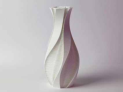 Home decor - Celestial Craft Innovative White Twisted Vase with Strands - 3D Printed Sculptural Elegance for Home Decore (No Flowers) - Celestial Crafts