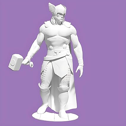 Celestial Craft Warrior Figurine : 3D Printed White Warrior Miniature for Home and Office Decor - Celestial Crafts