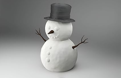 Jolly Snowman Statue - Premium PLA Resin Decor Piece - Celestial Crafts