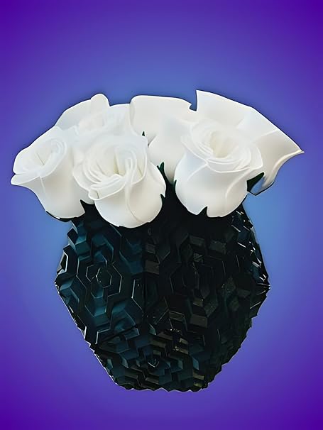 Dodecahex Ripple Vase: Unique Decor Accent (No Flowers) - Celestial Crafts