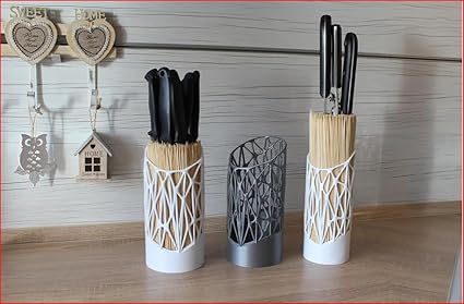Stylish Knife Block Set of 3 Pieces - Celestial Crafts