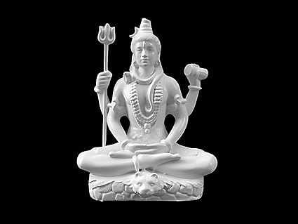 Showpiece - Celestial Craft Divine Serenity: 3D Printed Lord Shiva in Meditation Pose - Spiritual Home Decor Showpiece - Celestial Crafts