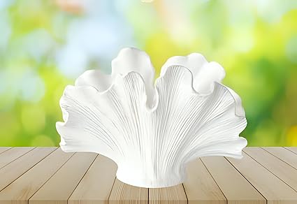 Home decor - : Ginkgo Vase - Nature - Inspired Home Decor Accent (White) (No Flowers) - Celestial Crafts