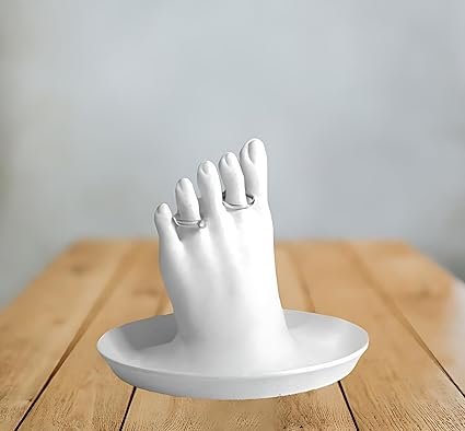 Celestial Craft Elegance at Your Fingertips: 3D Printed Foot Shape Ring Holder - Unique Jewelry Organizer - Celestial Crafts