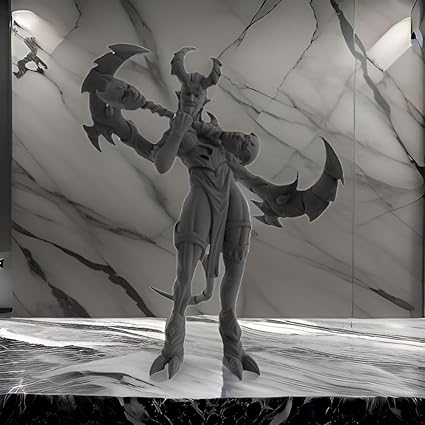 Lord of The Underworld: Imposing Black Demon Statue - 3D Printed Masterpiece - Celestial Crafts