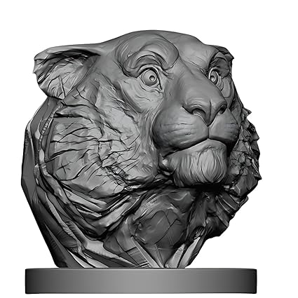 Celestial Craft 3D Printed Tiger Bust Sculpture Tabletop Miniature for Home and Office Decor - Celestial Crafts