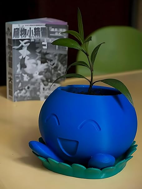 Celestial Craft Whimsical Greenery: 3D Printed Oddish Planter - Adorable Plant Holder (No Flowers) - Celestial Crafts