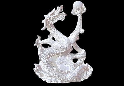 Home decor - Celestial Craft Mystical Guardian: Dragon with Pearl Statue for Luck & Success - Intriguing Home Decor Accent - Celestial Crafts