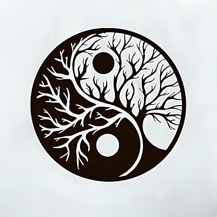 Showpiece - Celestial Craft Harmony in Balance: Yin & Yang Tree Wall Decor Showpiece - Tranquil Home Accent - Celestial Crafts