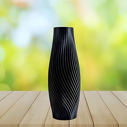 Home decor - Modern Vase - Contemporary Home Decor Accent (Black) (No Flowers) - Celestial Crafts