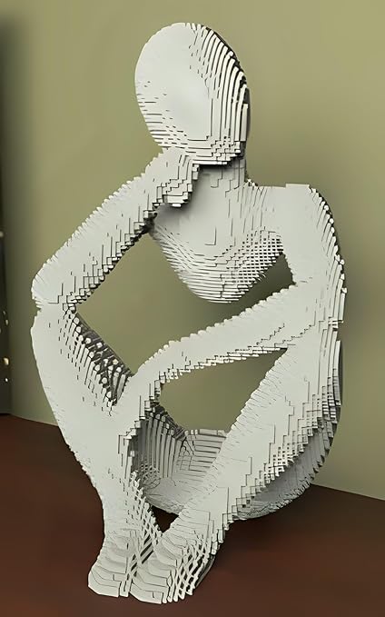 Blockly Resonance Sculpture - Modern Abstract Art Piece - Celestial Crafts