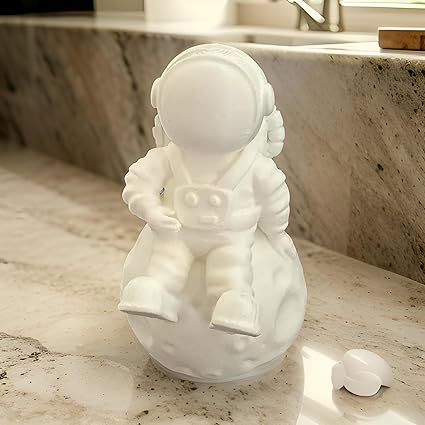 Showpiece - 3D Printed Astronaut Sitting on Moon Decorative Showpiece,Design Your Own World - Celestial Crafts