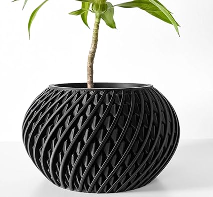 The Kio Planter Pot with Drainage - Modern Home Gardening Solution (No Flowers) - Celestial Crafts