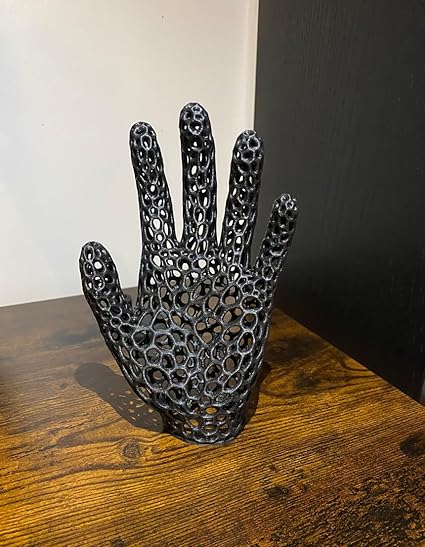 Bionic Hand Art: Innovative Black Sculpture - Celestial Crafts