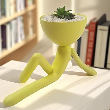 Home decor - Cat Succulent Planter Pots for Home Decoration | Indoor Pots for Living Room | Decorative Pots for Indoor Plants (No Flowers) - Celestial Crafts