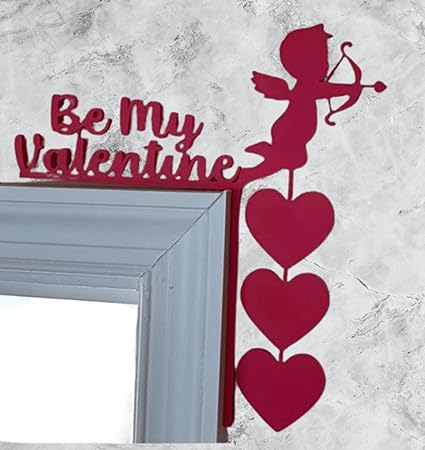 Home decor - Celestial Craft Love in Every Corner: 3D Printed Valentine's Day Door Corner - Romantic Home Decor Accent - Celestial Crafts