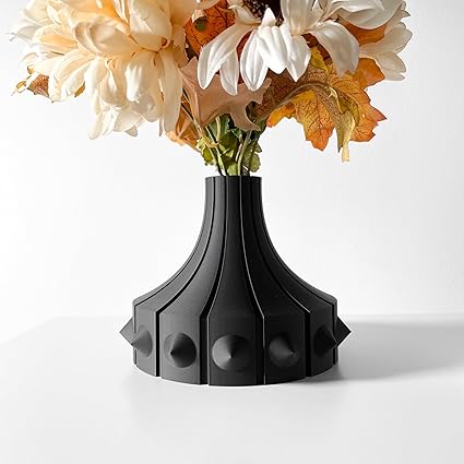 Home decor - : The Rinsu Short Vase - Modern and Unique 3D Printed Home Decor Accent (No Flowers) - Celestial Crafts
